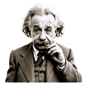 Einstein With Pipe PNG 81