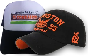 El Corralitoand Boston Baseball Caps PNG