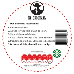 El Original Beer Mato Label PNG image