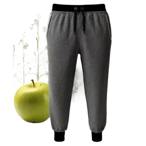 Elastic Waist Grey Sweatpants Png 85 PNG image