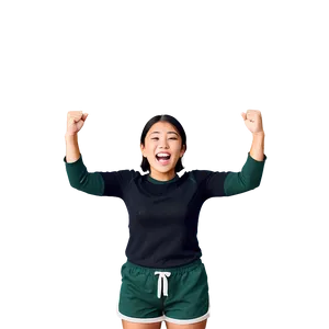 Elated Person Cheer Png 06122024 PNG image