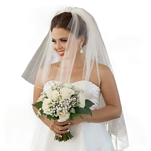 Elbow Length Wedding Veil PNG Eqk