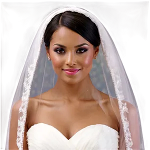 Elbow Length Wedding Veil PNG Ljy
