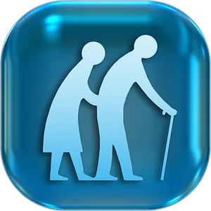 Elderly Assistance Icon PNG image