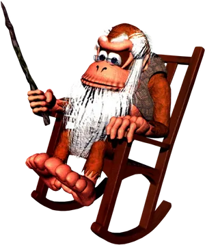 Elderly Donkey Kongin Rocking Chair