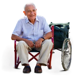 Elderly Man Sitting Png 42 PNG image