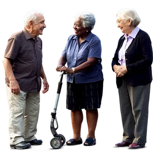 Elderly People Standing Together PNG 39 PNG