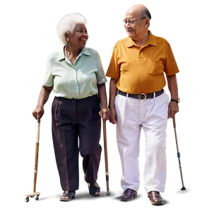 Elderly People Standing Together PNG Fis13 PNG
