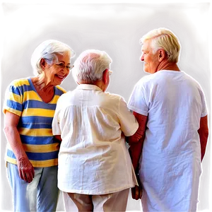 Elderly People Standing Together PNG Krc44 PNG