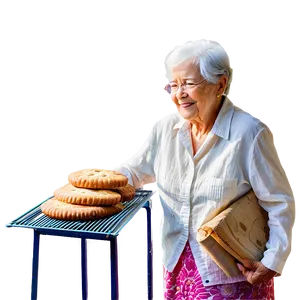 Elderly Woman Baking PNG Xrv24 PNG