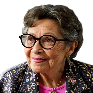 Elderly Woman In Glasses PNG Jpp66 PNG