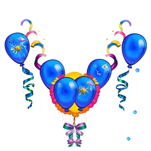 Electric Blue Balloons Png 20 PNG image