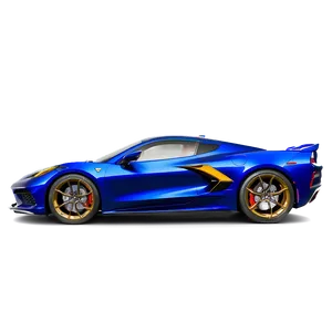 Electric Blue Corvette C8 PNG 06252024