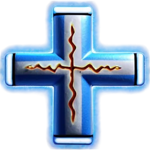 Electric Blue Cross Figure PNG 84