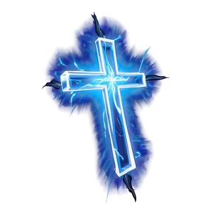 Electric Blue Cross Figure PNG Hip