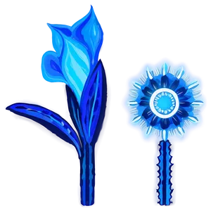 Electric Blue Flower PNG 53