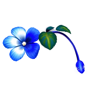 Electric Blue Flower PNG Yjg63