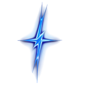 Electric Blue Lightning Bolt PNG 05042024