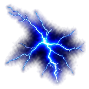 Electric Blue Lightning Bolt PNG 3 PNG