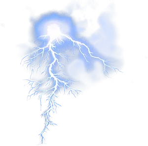 Electric_ Blue_ Lightning_ Display PNG image