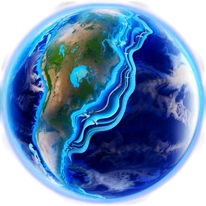 Electric Blue Planet Aura PNG Mds3 PNG