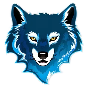 Electric Blue Wolf Face Png 06292024 PNG image