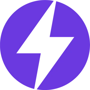 Electric Bolt Cryptocurrency Logo PNG