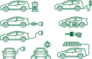 Electric Car Conceptsand Components PNG image