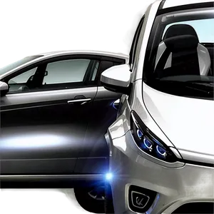 Electric Car In Cityscape PNG 90