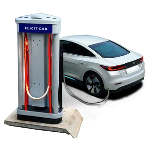 Electric Car On Road PNG Dfg86 PNG