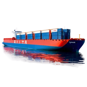 Electric Cargo Ship PNG Exl