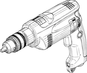 Electric Drill Line Art PNG image