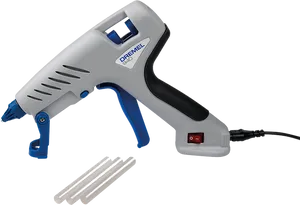 Electric Glue Gunwith Glue Sticks PNG