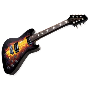 Electric Guitar Flames Png Gff49 PNG image