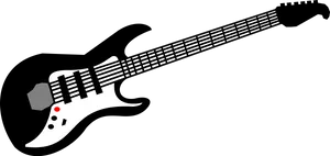 Electric Guitar Graphic Black Background PNG image