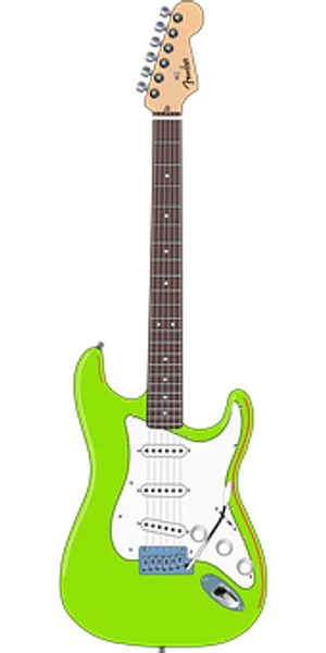 Electric Guitar Green Body White Pickguard