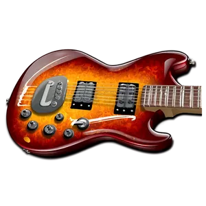 Electric Guitar Icon PNG 05252024