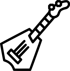 Electric Guitar Icon Silhouette PNG image