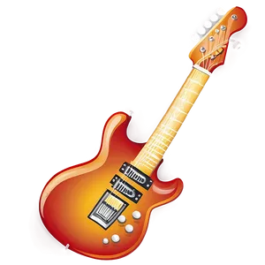 Electric Guitar Illustration Png 05252024 PNG image