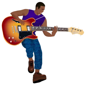 Electric Guitar In Action Png Wls PNG image