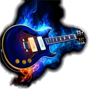 Electric Guitar On Fire Png Frd PNG image