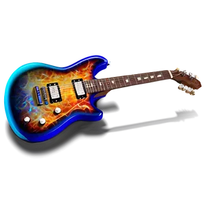 Electric Guitar On Fire PNG Qbe PNG