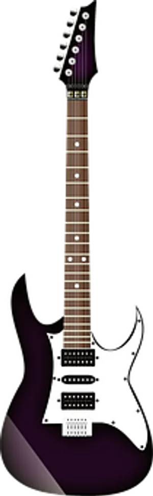 Electric Guitar Purple Black Design