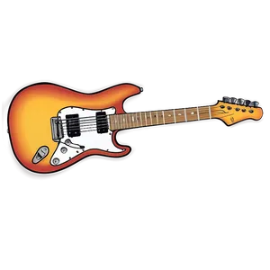 Electric Guitar Sketch PNG 05252024