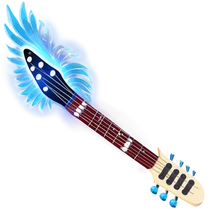 Electric Guitar With Wings PNG Qub53 PNG