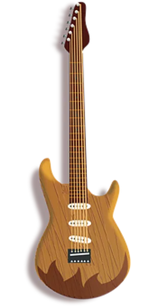 Electric Guitar Wooden Design