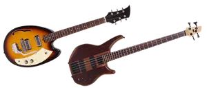 Electric Guitarand Bass Duo PNG image