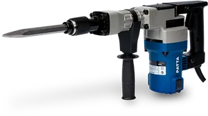 Electric Jackhammerwith Pointed Chisel Attachment PNG