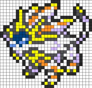 Electric Mouse Pokemon Pixel Art PNG image