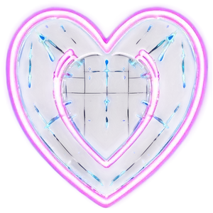 Electric Neon Heart PNG 06122024